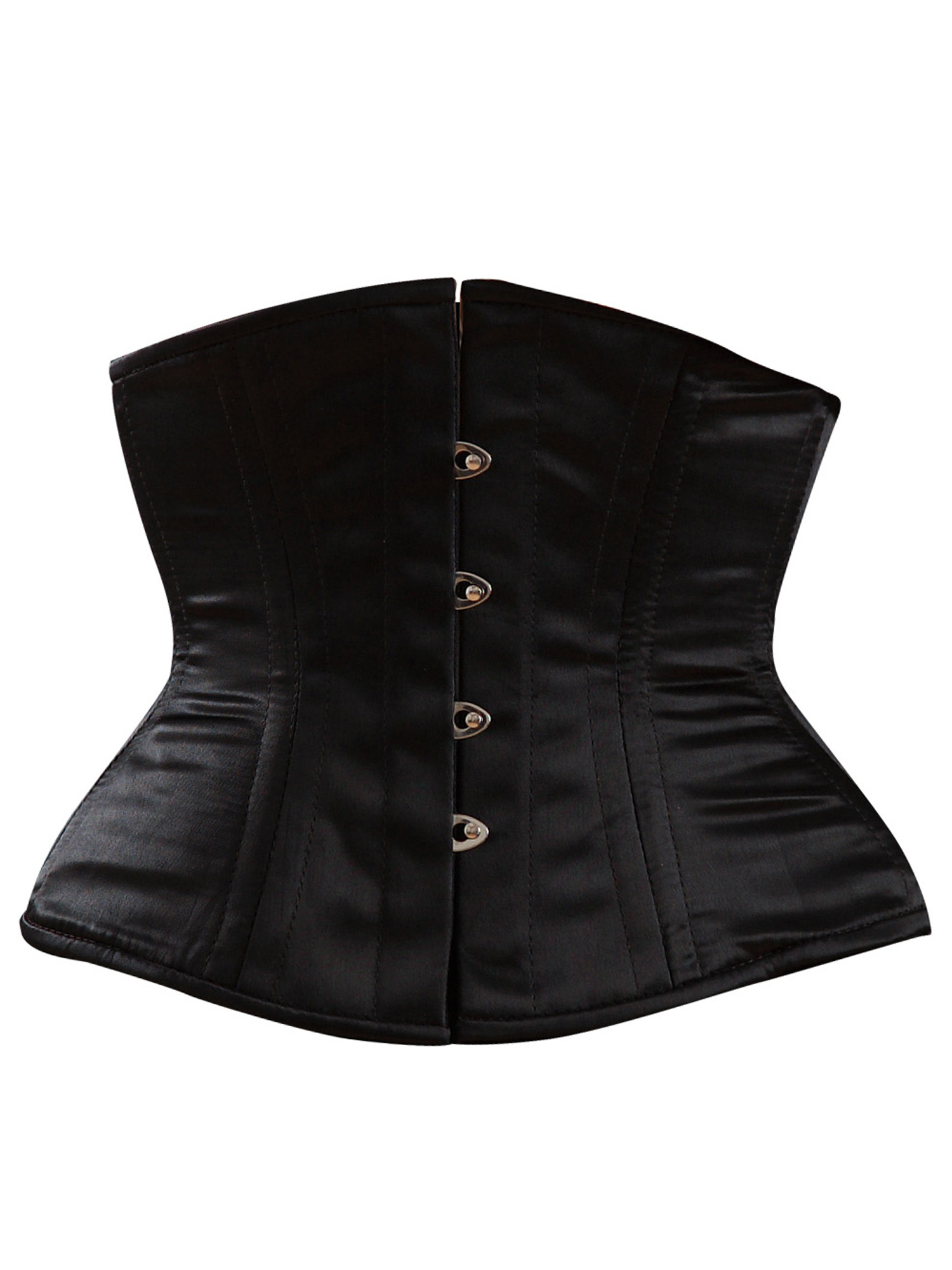 Killer Corsets Women's Corset Satin Waist Cincher in Black Steel Boned