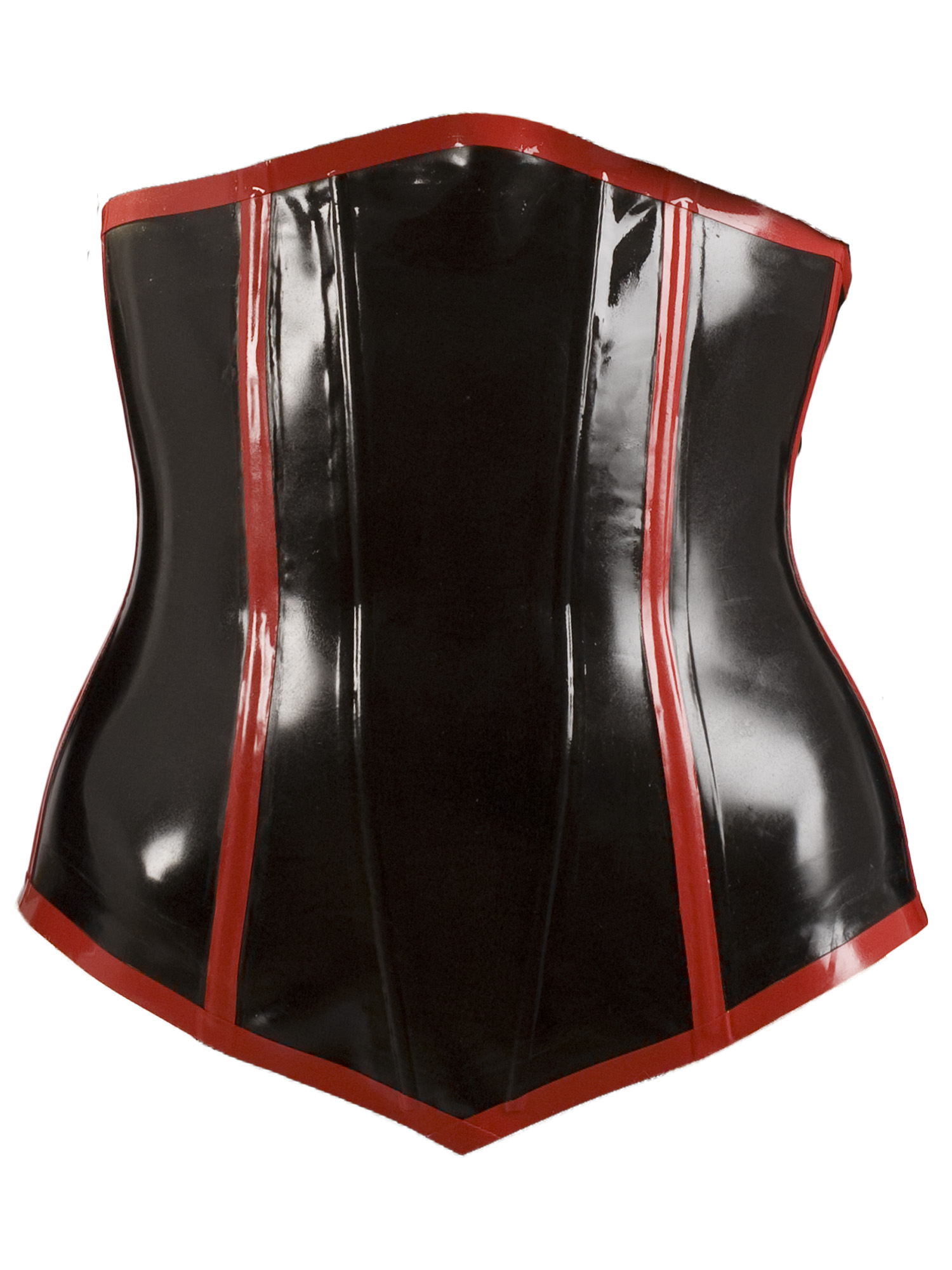 Skin Two Clothing Womens Kinky Corset Under Bust In Rubber Black And Red